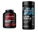 Muscletech Whey Protein Powder Nitro-Tech Whey Protein Isolate & Peptides & Clear Muscle Post Workout Recovery | Muscle Builder per uomini e donne