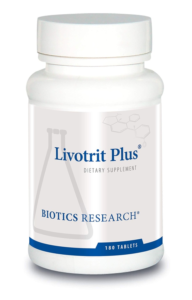 Biotics Research Livotrit Plus Liver Cleanse and Detox Support Supplement Natural Non OGM Herbal Blend with Milk Thistle 180 Tablets