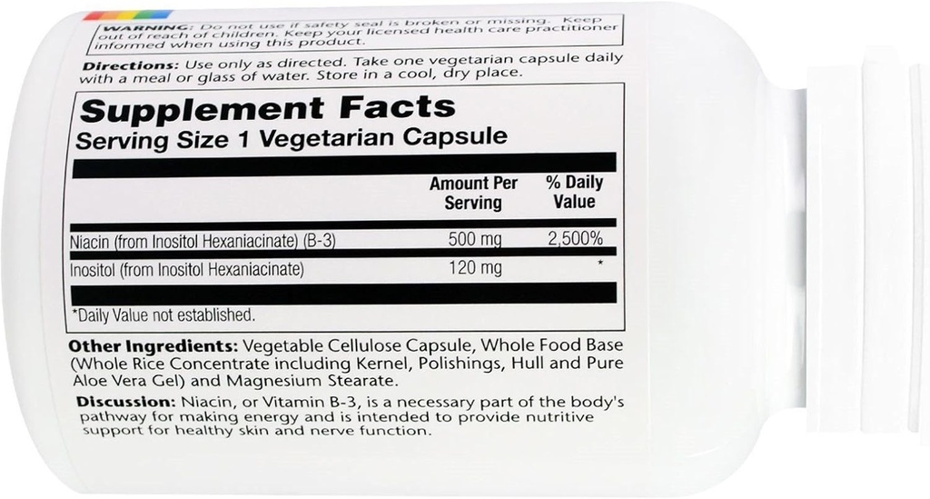 Solaray - No Flush Niacin, 500 mg, 100 capsule