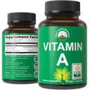 Vitamina organica certificata A 5000 IU Supplemento capsule ad alta potenza vitamine. per adulti, uomini, donne, bambini. Realizzato con succo di carota biologico. Ottimo per Immune, Pelle, Supporto Occhi. Non OGM, Vegan Pills