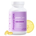 Premom Prenatal DHA Fish Oil: Triglyceride Omega 3 con 470mg DHA, 200mg EPA + 400 IU VIT D3 Supplemento - Fertilità Supporto per le donne - Globalmente Fonte da Wild Caught Fish