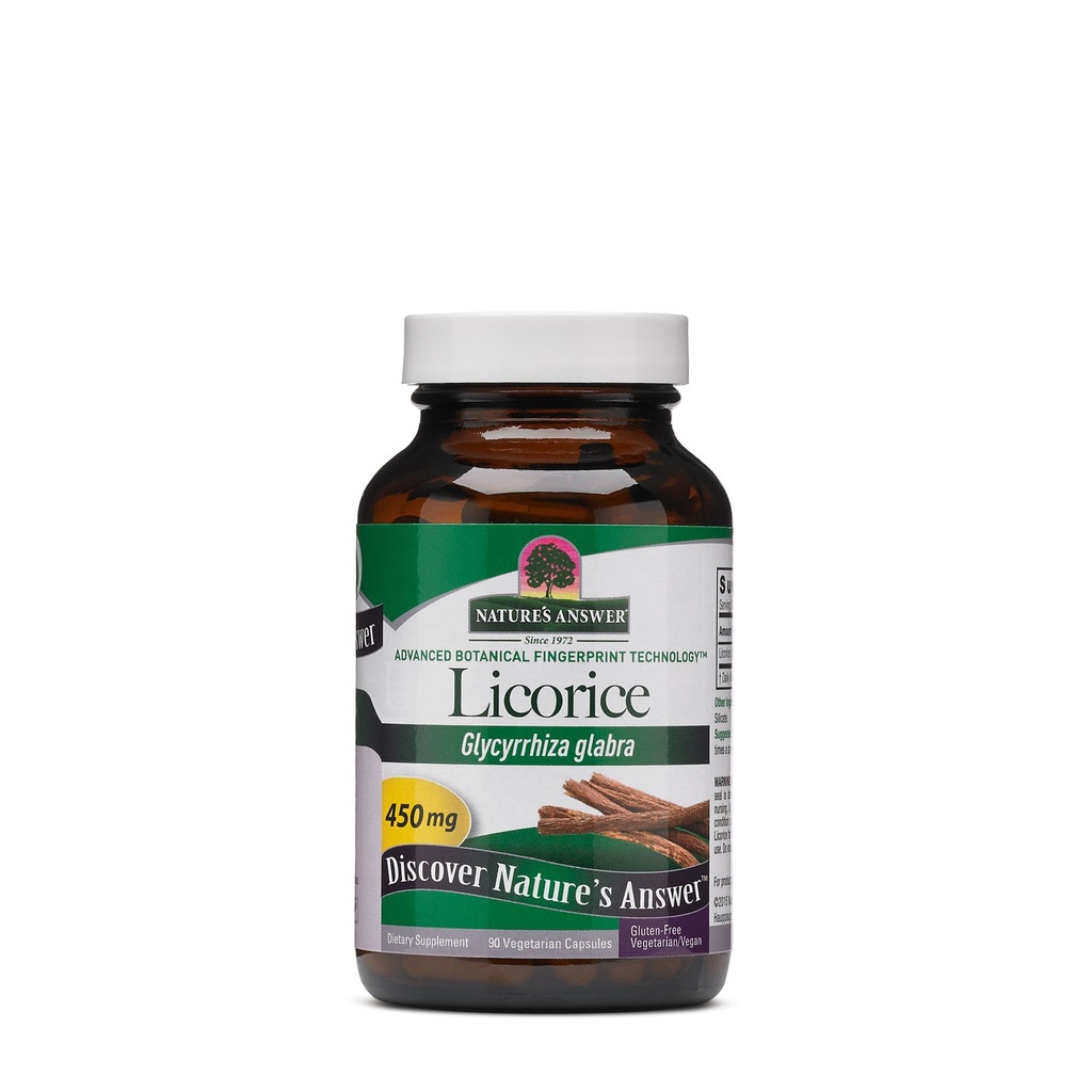 La risposta della natura Licorice Root 90 capsule - Digestivo, Immune e supporto respiratorio - Vegetariano, Vegan, Gluten Free, Kosher Licorice Root Capsules - Supporta la pelle