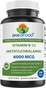 Brieofood Vitamina B-12 (Methycoballamin) 6000 mcg- 240 compresse. Non OGM e Gluten Free