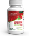 Scienza della natura Berberina HCL con Phytosome Green Tea per la gestione del peso, 100% Pure Clinical Grade Berberine HCL per un migliore assorbimento - Aiuta il metabolismo, mantiene pieno per più lungo - 60 caps
