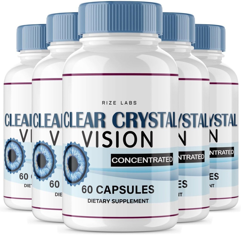 Rize labs (5 Pack) Clear Crystal Vision Supplement, Clear Crystal Vision for Blurry Eyes, ClearCrystal Vision to Support Healthy Eye Functions, Clear Crystal Vision Formula Recensioni (300 Capsules)