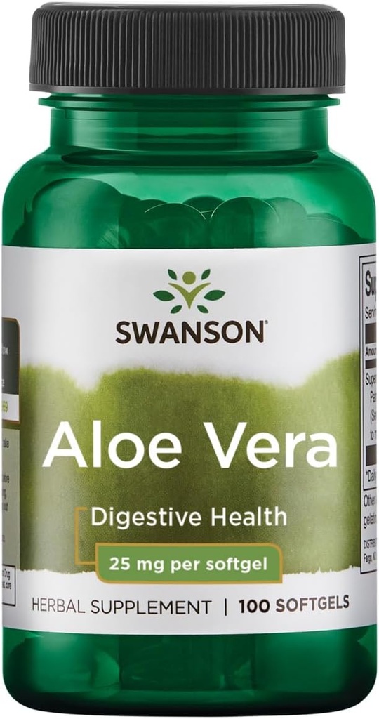 Swanson Aloe Vera 25 Milligrammi 100 Sgels