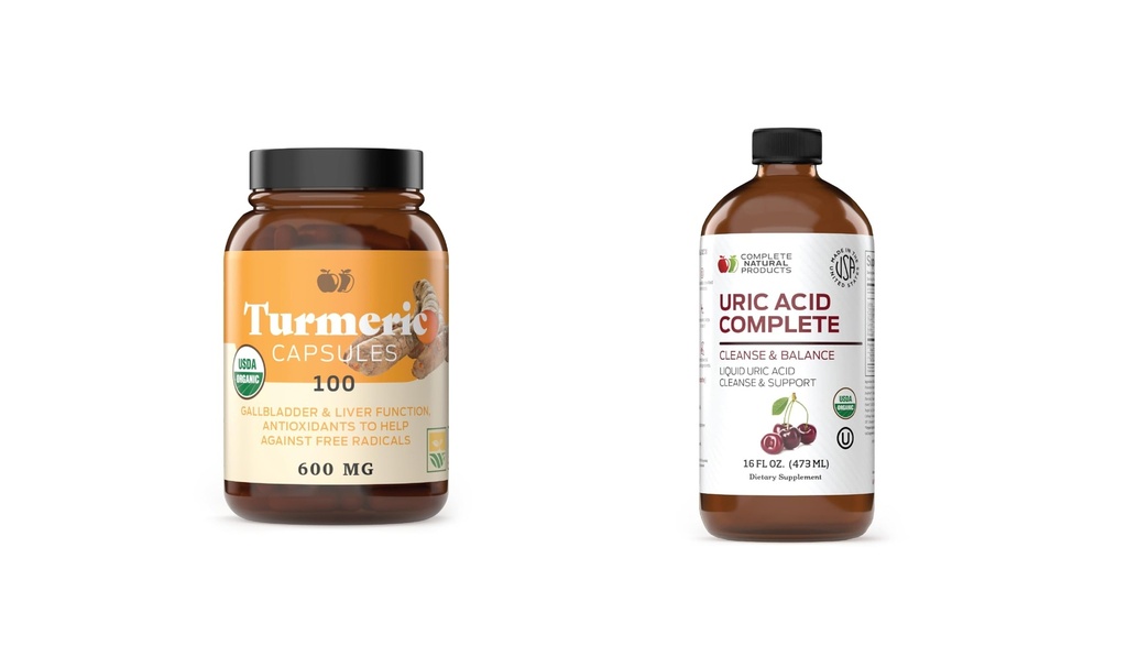 Prodotti naturali completi 100 capsule e acido urico completo 16oz Bundle