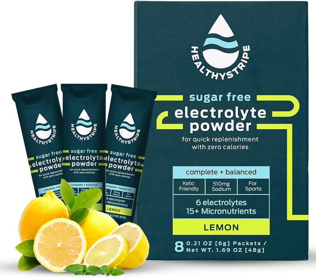Miscela di bevanda di elettrolita senza zucchero con 15 micronutrienti, recupero attivo e idratazione per sport, escursionismo e stili di vita attivi, senza calorie, aromi artificiali, Keto - 8 Pack