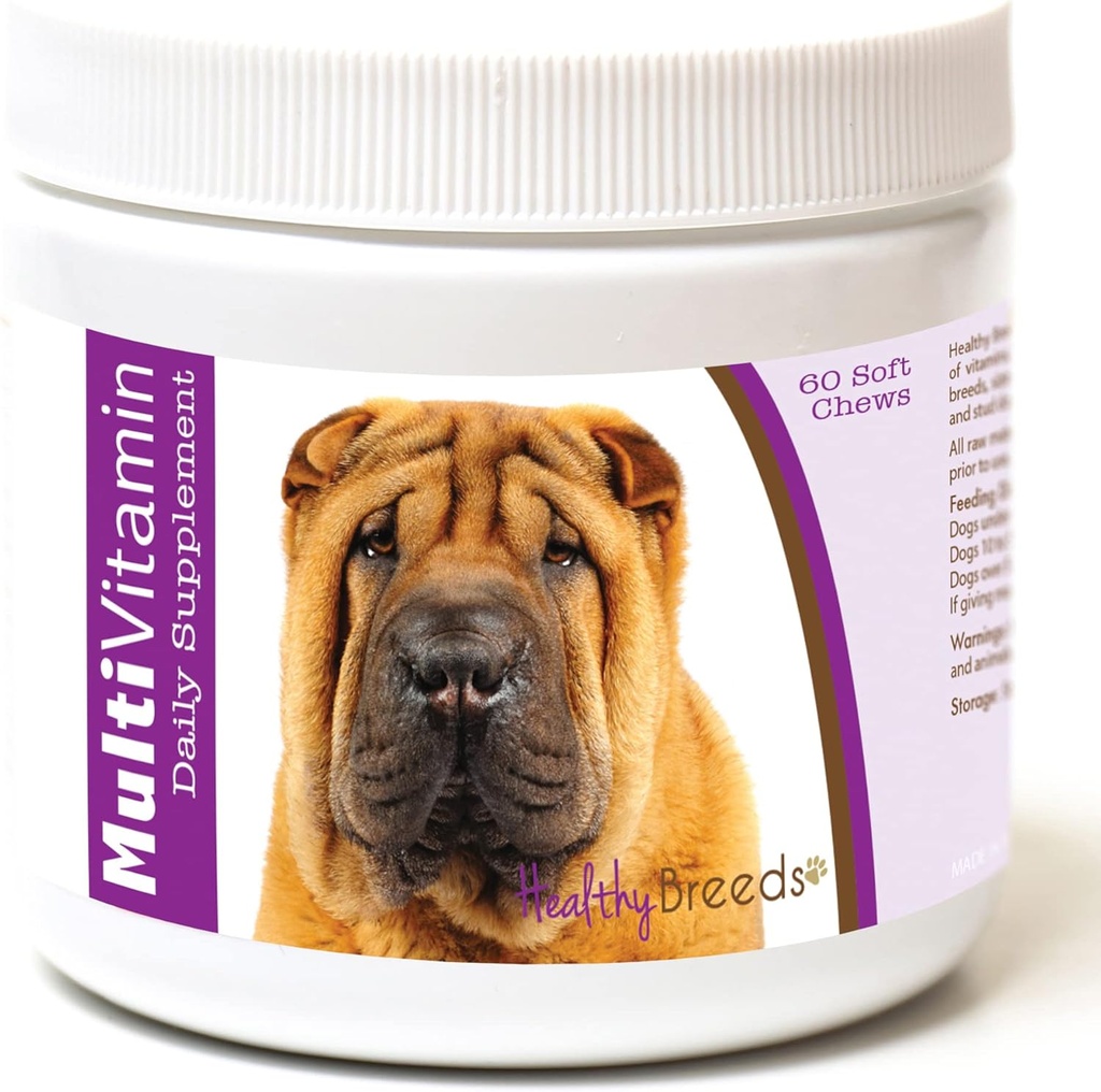 Allevamenti sani cinese Shar Pei Multi-Vitamin Soft Chews 60 Conte
