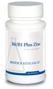 Biotics Research B6 B1 Plus Zinc Supplies Active Forms of B Vitamins, 5mg di altamente biodisponibile Forma di zinco, Aids in Attività di oltre 300 diversi enzimi di zinco Dipendenti 90 capsule