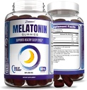 Zammex Melatonin Gummies 5mg | 60 Count | Supplemento di sonno per Adulto | Droga Free Sleep Aid Gummy | Natural Berry Flavor | Vegan, Non OGM, Gluten Free