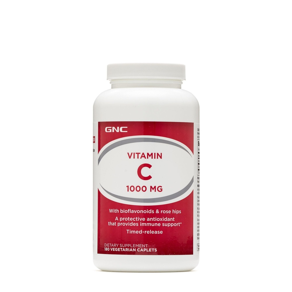 GNC Vitamina C 1000 con Bioflavonoidi e Rose Hips Timed Release 180 compresse