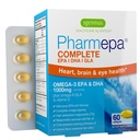Igennus Pharmepa Complete EPA 668mg & DHA 334mg Omega-3 acidi grassi 1000mg, certificato IFOS, forma rTG, olio di pesce ad alta potenza Plus Omega-6 & 9 da olio di Primrose di sera GLA, aroma di limone, 60 Softgels