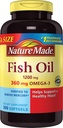 Natura Made 1200mg di Fish Oil, 2400 per Serving, 360mg di Omega-3, 300 Softgels, 300 Conte (Pack di 1)