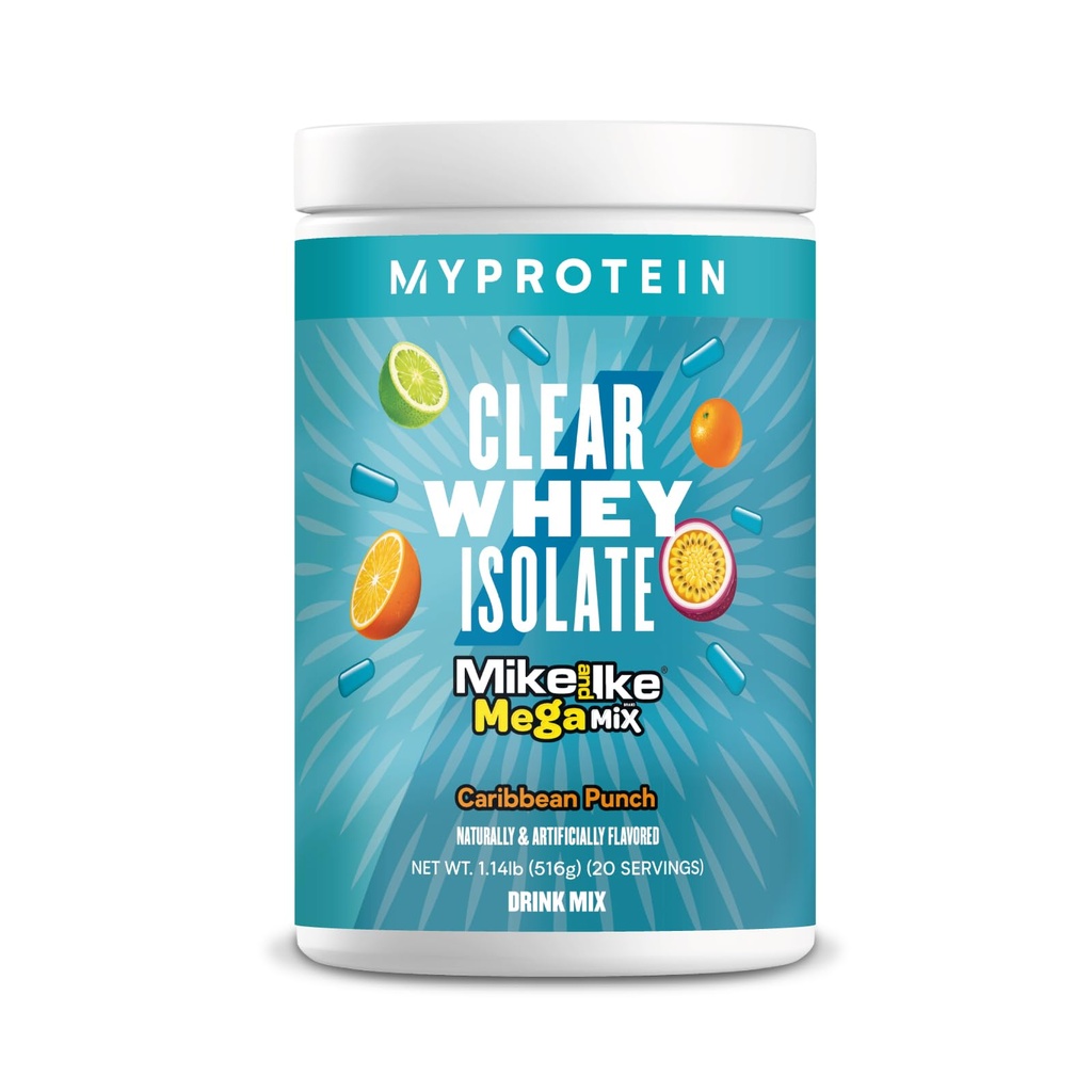 Myprotein Polvere di proteine isolate del siero di latte, 1,1 Lb (20 porzioni) Fruttato Mike e IKE Caribbean Punch Drink Mix, 20g Protein per Serving, Bevanda giornaliera per prestazioni superiori