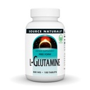 Fonte Naturals L-Glutamina, Aminoacido Free Form che supporta l'energia metabolica*, 500mg - 100 compresse