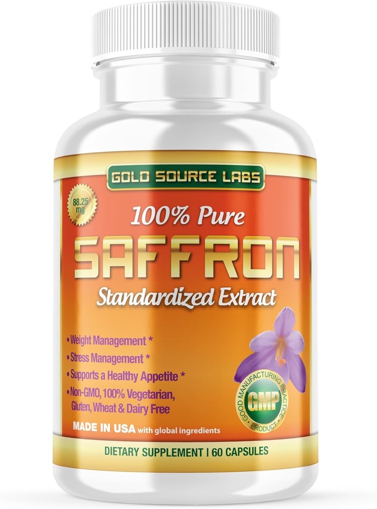 Supplemento di Winstrol - 88.25 mg capsule con standardizzato .3% Safranal Extract Plus Polvere di zafferano puro, 60 Pillole vegetariane di massima resistenza - Appetite Premium e supplemento di occhio