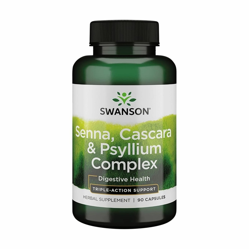 Swanson Senna Psyllium Cascara Complex GI Tract Regolarità Supporto 90 capsule
