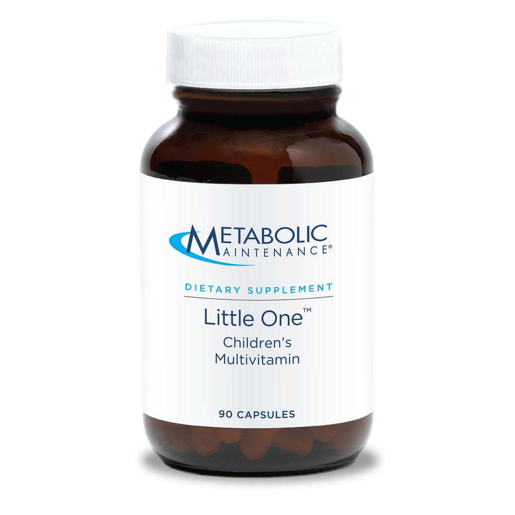 Manutenzione metabolica Little One - Multivitaminico per bambini con ferro, bambini 6-12 anni - Vitamine B attive, minerali + vitamina D per Immune + Bone Salute (90 capsule di piccole dimensioni)