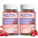 Gummie di mirtillo 1000mg, integratori di mirtillo per le donne, con D-Mannose 250mg, Gummie Probiotiche Femminili, Salute del tratto urinario, Aroma di mirtillo, NO OGM, 60 Conte (Pack of 2)