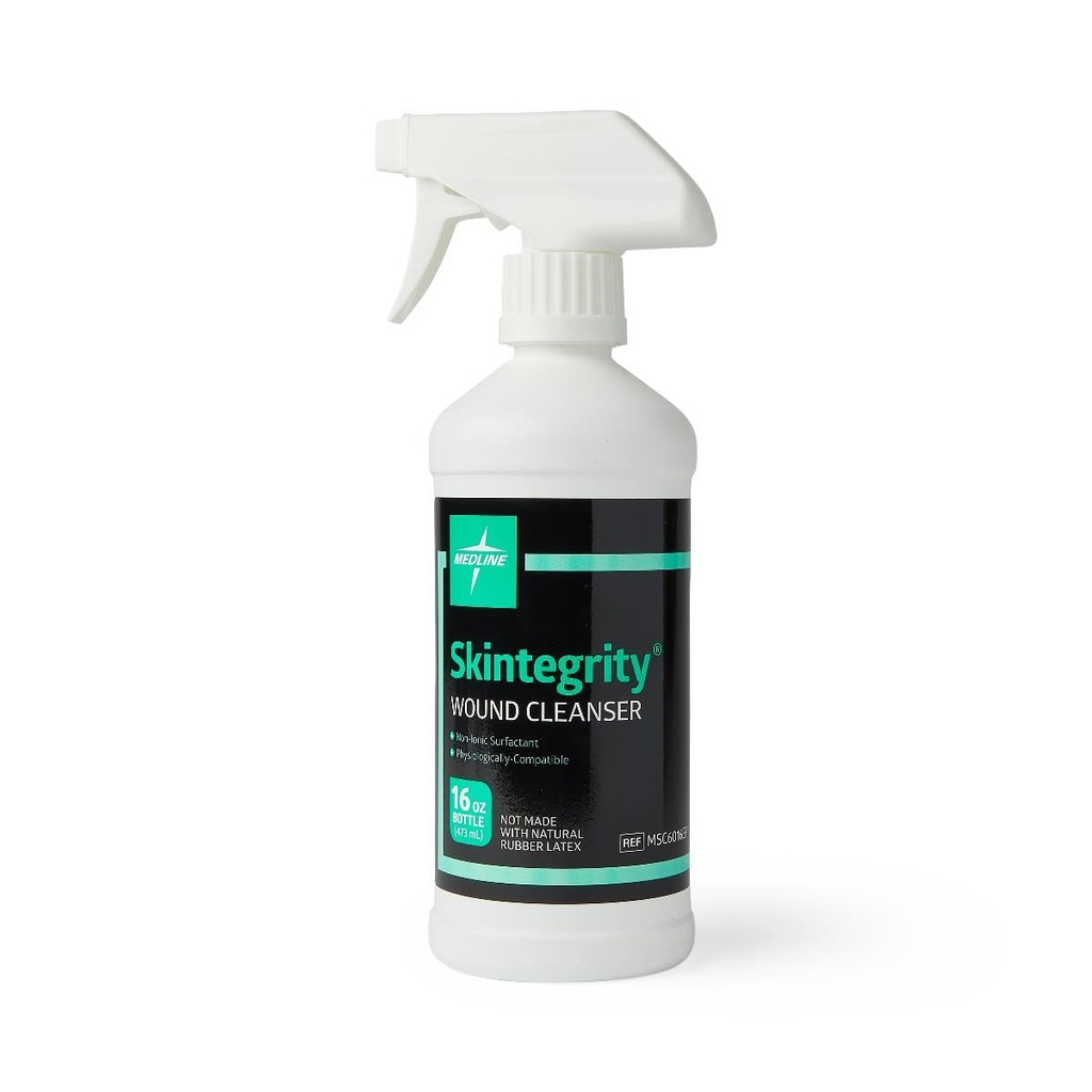 Medline Skintegrity Wound Cleanser (confezione di 1), 16 ounce Spray Bottiglia, per la pulizia delle ferite, detrito, la rimozione di proteine, lesioni di pressione, ferite infette, spray può essere regolato da nebbia a flusso