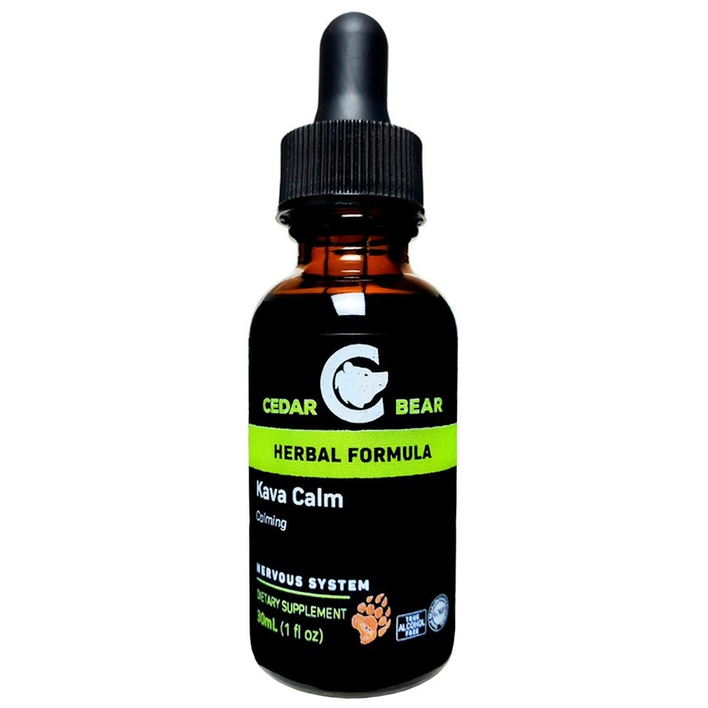 Cedro Orso Kava Calma un integratore di erbe liquido che supporta i sistemi nervosi e digestivi centrali 1 FL Oz