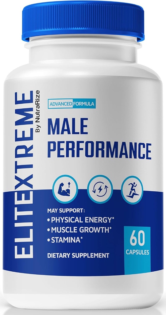 EliteXtreme Male Supplemento, EliteXtreme Uomo Pillole, Tutte le capsule dietetiche naturali per gli uomini, 1200 MG Multivitaminici per la salute generale, Elite Xtreme Recensioni (60 capsule)