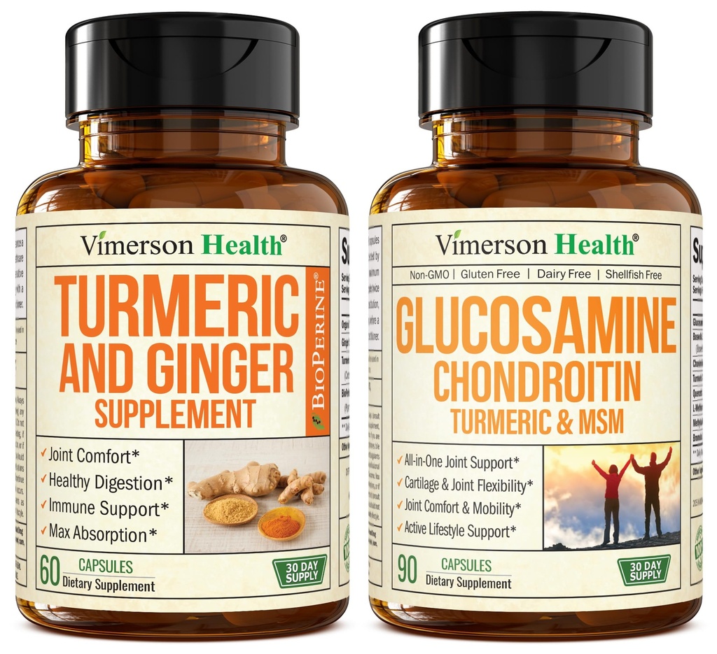 Integratore congiunto e Ginger Root Integratore & Glucosamine Chondroitin MSM e Supplemento currico