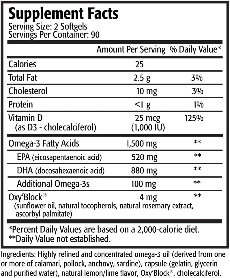 Res-Q 1250+ Omega-3 & Vitamina D3 Fish Oil capsule