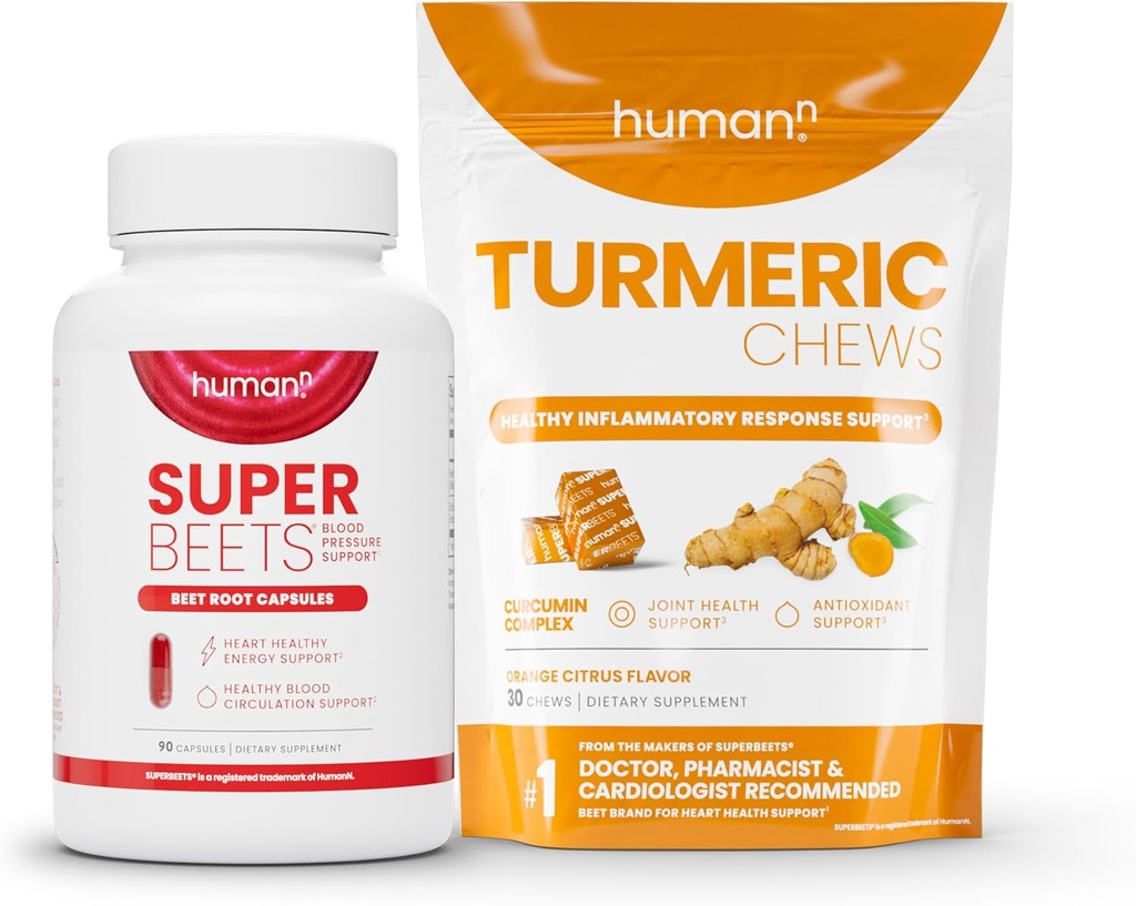 Humann SuperBeets barbabietola capsule di radice e zampe di curcuma