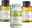 Premium Neem & Turmeric Supplement Bundle – 2-in-1 Capsule Formula per la salute della pelle, Immune & Cleansing Support