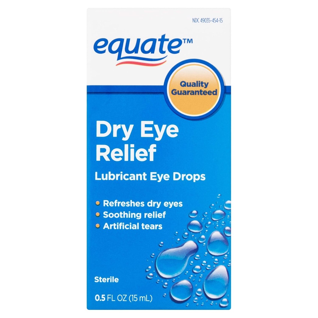 Equato: Lacrime artificiali sterili gocce di occhio lubrificante, .5 fl oz