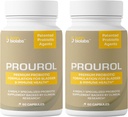 Prourol Brevettato PROBIOTIC Supplemento per la salute urinaria, supporto della vescica, Boost immunitario, Rilievo frequente dell'urinazione, Salute UTI, Ingredienti naturali, Supporto globale giornaliero-2 Bottiglie - 120 Conte
