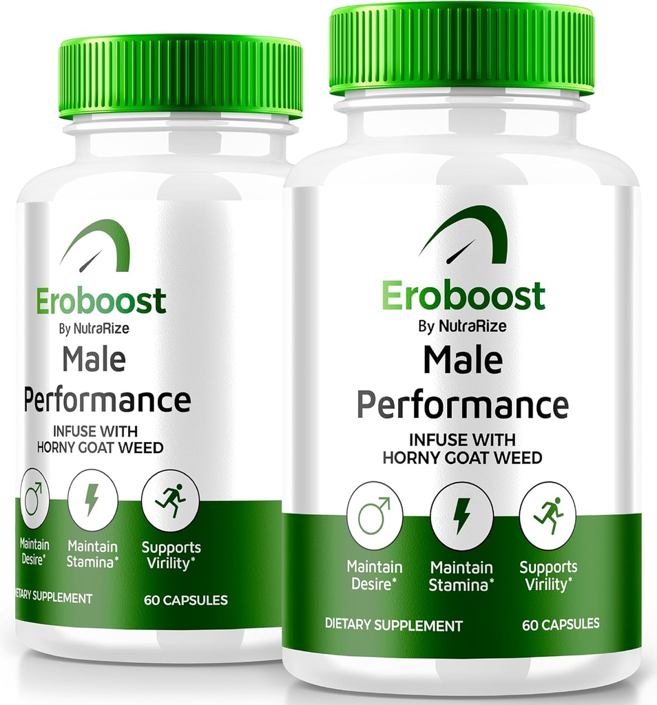 (2 Pack) Integratore di eroboost per gli uomini, Integratore maschio Eroboost, Nutrizione giornaliera per sostenere le prestazioni del picco e benessere generale, Official Ero Boost Formula Recensioni (120 capsule)