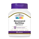 21st Century Resveratrolo Estratto di vino rosso capsule, 90Count