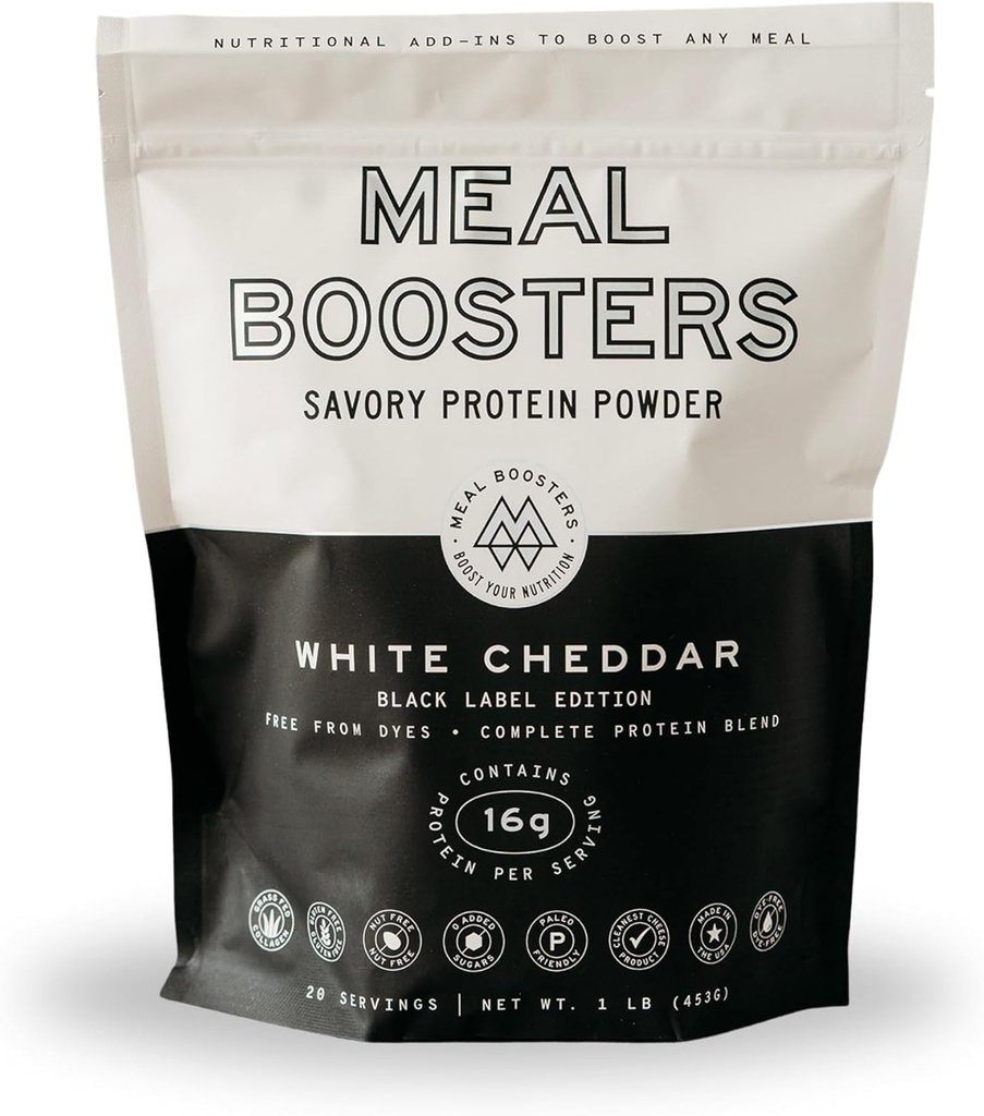 Polvere di proteina di Cheddar bianca Savory – 16g High Protein Meal Enhancer for Cooking – Keto Friendly, Gut & Joint Support – Peptidi di collagene