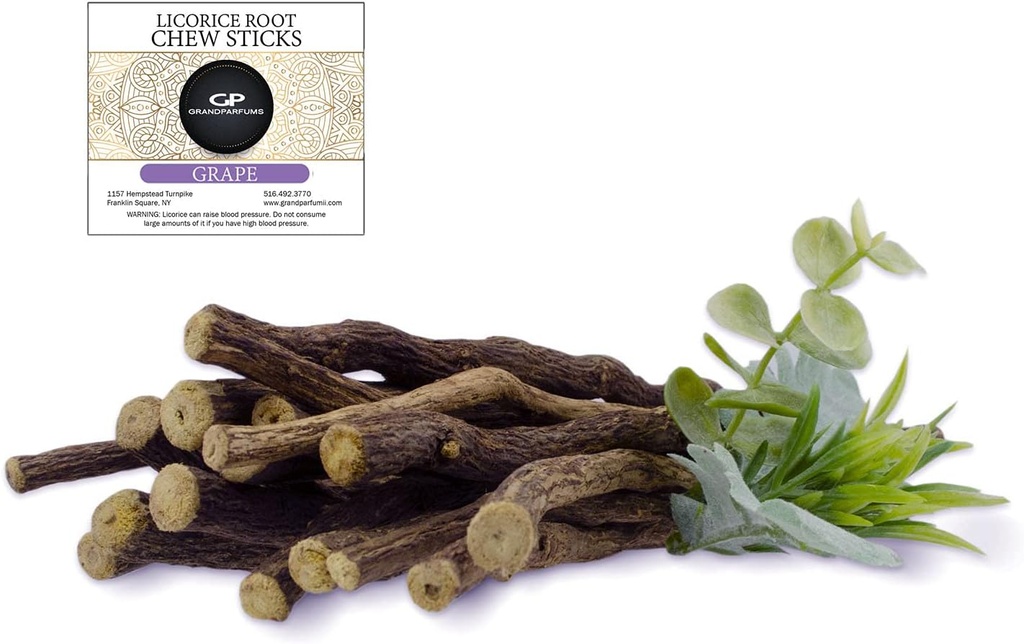 100% naturale di liquirizia radice chew Sticks, Uva aromatizzata, organico, aiuto smettere di fumare, denti bianchi, respiro fresco e abbattimento