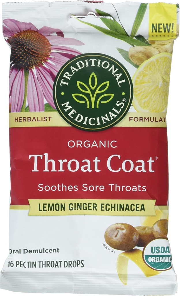 Medicinali tradizionali Limone Ginger Echinacea Lozenges, 16 Pezzi (Pack of 12)