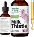 Forever Puppy Milk Thistle Supplemento per Cani - Supporto per il fegato per cani con estratto di cardo al latte - Integratori di silimarin & Vitamine per la piccola pezza media - Canine Liver Detox Drops - 2 oz