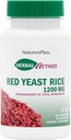 NaturesPlus Herbal Actives Red Yeast Rice 1200 mg - 60 capsule - Non OGM, Vegan, Gluten Free - 30 Serve