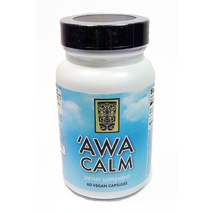 ‘Awa Calm Capsules - Kava-Based Herbal Supplement con 30% Kavalatone, Calamus Root, Passion Flower, Lemon Balm & Hops (60 capsule)