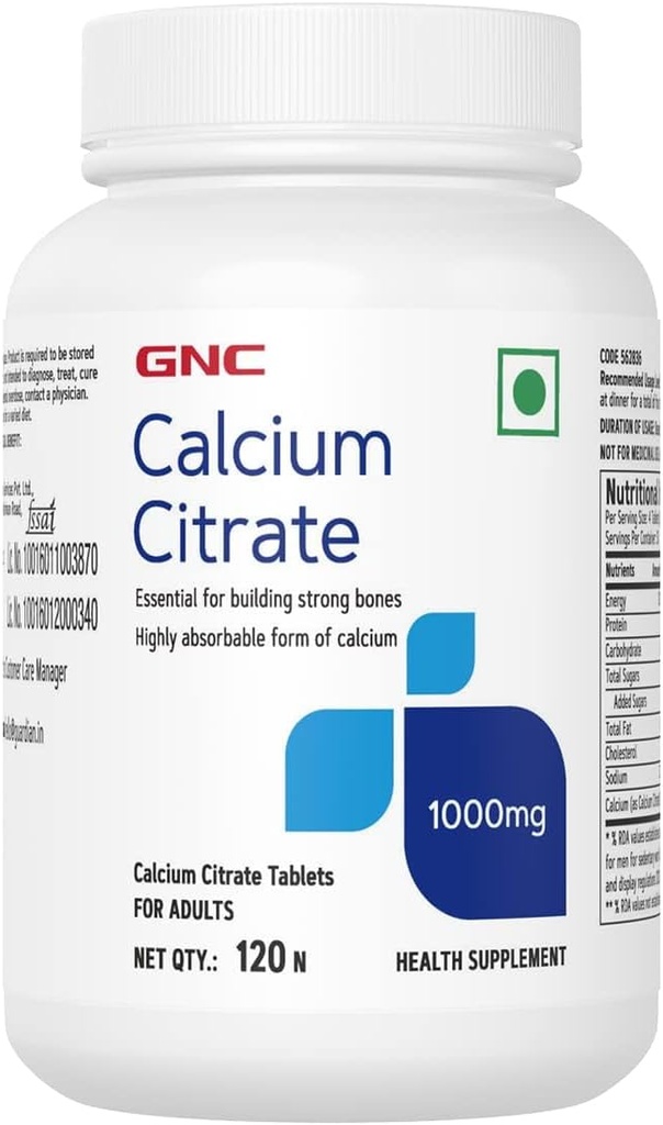 Generico La maggior parte del calcio assorbente | migliora la resistenza e la densità di ossa | combatte l'età-relata e postmenopausal Bone Loss | Boosts Muscle Strength 120 Veg Tablets
