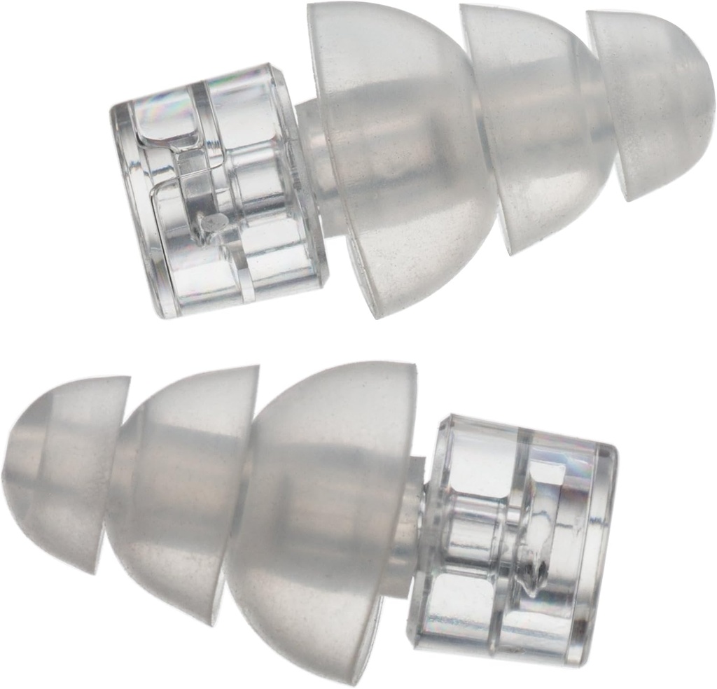 Etymotic Research ER20XS High-Fidelity Earplugs (Concerti, Musicisti, Aeroplani, Moto, Sensibilità e Universal Hearing Protection) - Large, Clear Stem