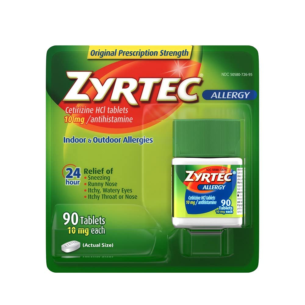 Zyrtec Allergy Relief (10 mg), 90 compresse