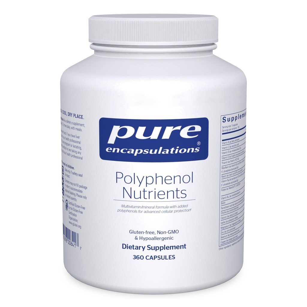 Pure Encapsulations Polyphenol Nutrients | Ipoallergenico Nutrient Dense Multivitamin/Mineral Formula | 360 Capsule