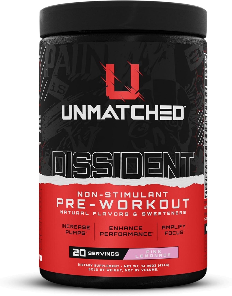 Polvere di allenamento non standard per uomini e donne | Citrulline, Beta Alanine, Peak ATP | aromi naturali e dolcificanti | 20 porzioni (Pink Lemonade)