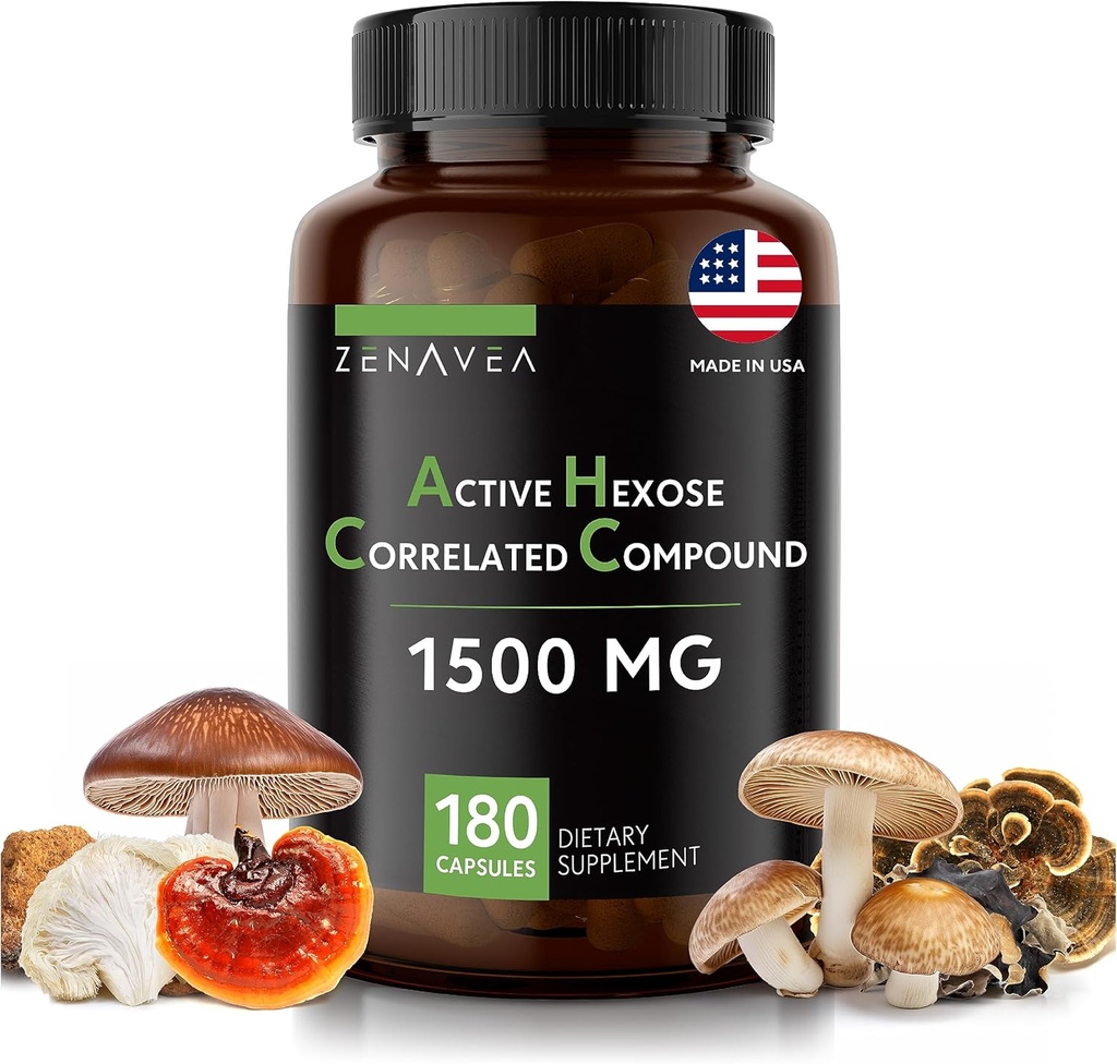 Compound 180 Caps 1500mg per Serving - Vegan Organic Mushroom Supplemento Aiuto Supporto Sistema Immune e Promuovere Killer Naturale e Celle T