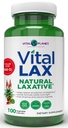 Vital Planet - Vital Lax Natural Laxative Cleanse Supplemento per la costipazione occasionale, con Magnesium Hydroxide, Slippery Elm, Aloe e Triphala per supportare la regolarità dei tasselli 100 capsule