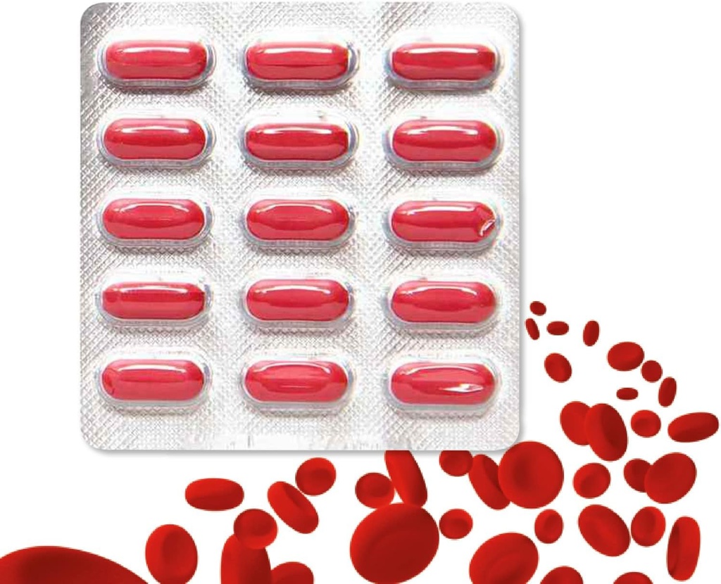 Ferro, Supplemento acido folico, vitamina C & vitamina-B12 | Supporta la costruzione del sangue, l'immunità e l'energia