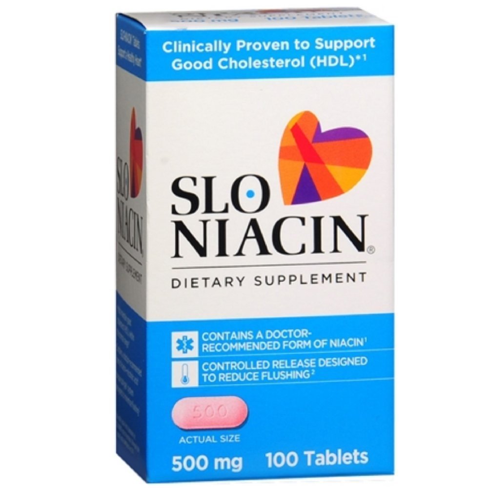 Slo-Niacin 500 mg 100 compresse (Pacchetto di 6)